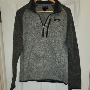 Patagonia Men's Two-Tone Gray Zip-Up Sweater